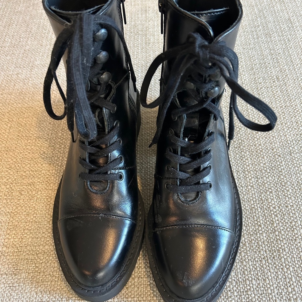 The Kooples Black Leather Ankle Boots - retails $298